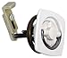 Perko 0932DP1WHT Flush-Mount Non-Locking Latch with Offset Cam Bar and Flexible Polymer Strike for 1-1/8