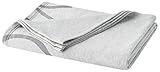 Calvin Klein Home Modern Cotton Cropped Logo Throw, Grey