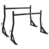 ZENY Set of 2 Bars Pickup Rack Truck Ladder Rack 500LB Adjustable Universal Utility Contractor Lumber Utility,Steel