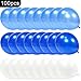 PartyWoo Blue and White Balloons 100 pcs 12 inch Royal Blue Balloons Light Blue Balloons White Balloons Blue Balloons Latex Balloons for Boys Christening, Cinderella Party, Boys 1st Birthday