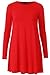 Forever Women's Long Sleeves Plus Size Plain Swing Hanky Dress