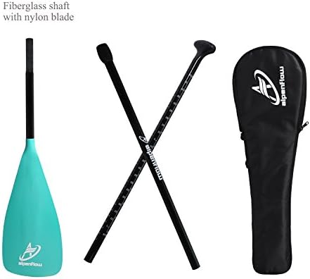 A ALPENFLOW Fiberglass Shaft Paddle SUP Adjustable 3 Piece Stand Up Paddle with Paddle Bag