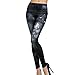 Amybria Women's Slim Leggings Jeggings Skinny Denim Trousers, Black, One Size