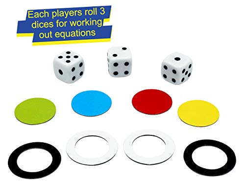 Board Game Maths War, Spaceship Exploration Card Game for Kids, Unlock Math Results Learning Equation for Teens Age 7 Years&Up and Families