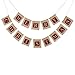 Bogeer Large Merry Christmas Jute Burlap Banners Christmas Decorations Christmas Decor,5.6×6.3×1in,Wine red