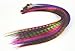 Sunwell Feather Hair Extensions Kit with 52 Synthetic Feathers, 50 Beads, Pliers and Hook Tool