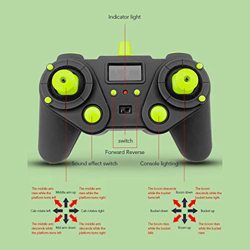 XIYAN Junge Kinder RC Alloy Bagger, 01.14 22ch Big RC Construction Truck Digger Toy Simulation Bagger Fahrzeug Spielzeug… – Bild 8