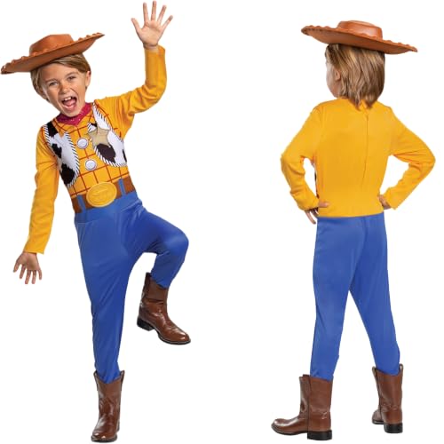 Disney Officiële Classic Toy Story Kids Woody Kostuum, Cowboy Kostuum voor Kinderen Maat S