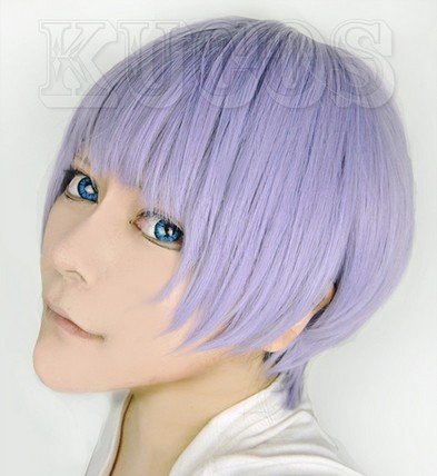 Aiichiro Nitori Grey Purple Blue Cos Wig Party Hair Cos Wig Hallowmas
