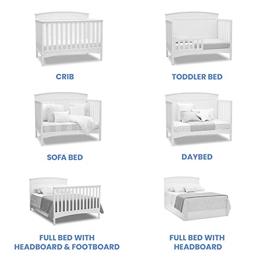 Delta Children Archer Solid Panel 4in1 Convertible Baby Crib
