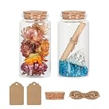 Miukada Small Glass Jars with Cork Lids 120