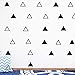 64pcs/Set Modern Vinyl Triangles Wall Decal Solid/Outline Triangles Pattern Wall Sticker DIY Home Decor Kids/Children Room Decor Stickers YYU-18 (Black)