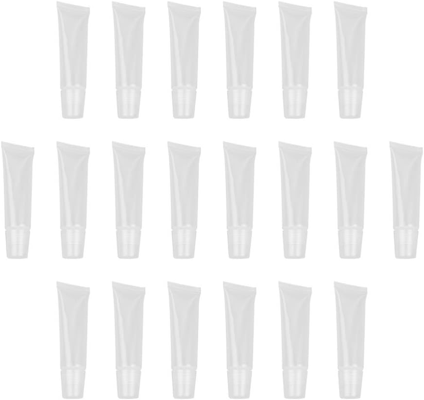 Minkissy 40Pcs Lip Gloss Tubes 8g Clear Empty Lip Balm Containers Refillable Soft Cosmetic Tubes for Women Girls DIY Travel