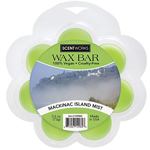 Scentworks Mackinac Island Mist Wax Bar, Wickless Candle Tart Warmer Wax, 100% Vegan and Cruelty-Free, 2.6 Ounce Bar Orange
