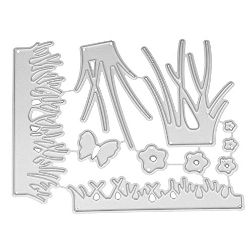 VKTECH Grass Die Cut Metal Cutting Dies Stencils Embossing DIY Cutting Die Craft for Scrapbook Photo Album Paper Cards Gift Decorative (GG0187)