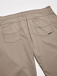 prAna Men's Standard Brion Pant, Dark Khaki, 36W x