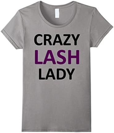 Women's Crazy Lash Lady Be Younique Eyelashes T-Shirt XL Slate