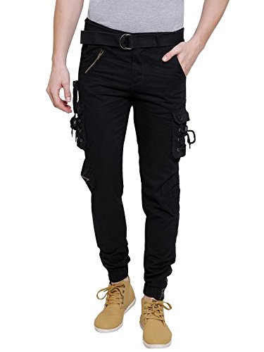 verticals men's dori style cotton relaxed fit zipper cargo pants