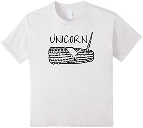Kids Joe Ugly Apparel Unicorn Corn w/ Horn Funny T-Shirt 6 White