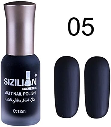 Quartly 12ml Matte Dull Nail Polish Fast Dry Long Lasting Nail Art Matte Nail Polish Gel (E)
