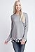 SHOPGLAMLA Solid Stripe Print Elbow Patch Knit Long Sleeves Top Blouse (Many Selection)