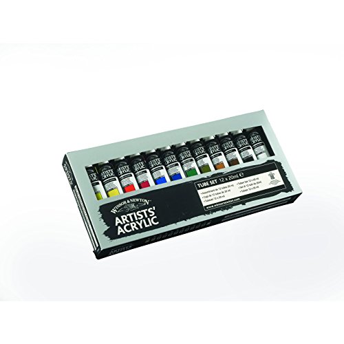 Winsor & Newton Artists' Acrylic Color 12-Tube Set, 20ml