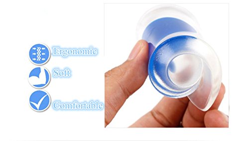 ISHOWStore Pain Relief Soft Gel Shoe Insole Silicone Heel Support Orthotic Feet Cushion for Men and Women (Red-Women)