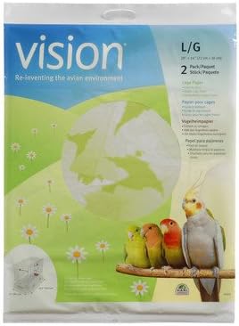 Vision Bird Cage Paper [Set of 2] Size: Small (17" W x 13" D)
