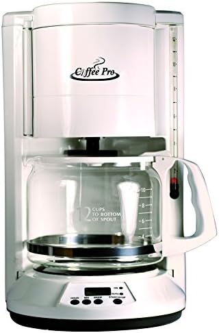 Coffee Pro 12-Cup Automatic Brewer - 12 Cup - White