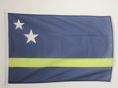 AZ FLAG, Curaçao Flag, 2x3 Ft, For Outdoor, Curaçaoan Banner Knitted Polyester with Two Plastic Rings, Fade Resistant