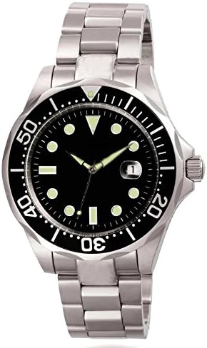 SZSYHWD Men's Portable Stainless Steel Watch Waterproof 500M Silver
