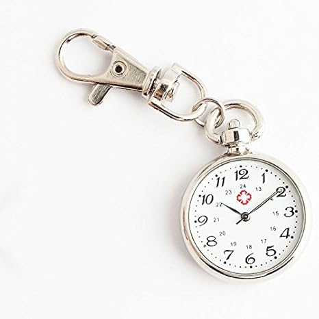 Amazon Co Jp Aiqyi キーホルダー ポインタダイヤルウォッチ看護師の腕時計 医療懐中時計 シルバー ホーム キッチン
