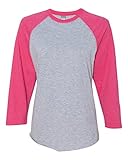 LAT Apparel Adult 100% Cotton Baseball Jersey Tee 3/4 Sleeve T-Shirt