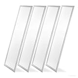 Hyperikon 1x4 Foot LED Light Dimmable, 100 Watt (40W), Edge Lit Panel, 4000K Daylight, Drop Light, 4 Pack