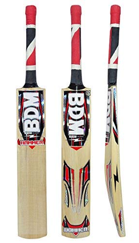 Hammer BDM Kashmir Willow Wood Short Handle Cricket Bat With Carry Case Adult Sizes - Choose Weight