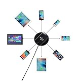 GeekRoost 9-In-1 Smart Wall Charger plus - Qi Enabled Wireless Pad -USB-C Port - for iPhone 7 / 6s / Plus, iPad Pro / Air 2 / mini, Galaxy S8 / S7 / S6 / Edge / Plus, Note 5 / 4, LG, Nexus and More