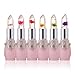 Jelly Lipstick,Outsta 6Pcs/Set Bright Flower Crystal Magic Temperature Change Long Lasting Moisturizer Color Lip,Pink