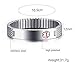 Medical Alert Bracelet for Men: Free Engraving Stainless Steel Stretch Style ID Wristband, Custom Black Deep Engraved Jewelry, 6.6