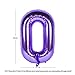 New 40 Inch Purple Digit Helium Foil Birthday Party Balloons Number 0