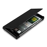 kwmobile Practical and chic FLIP COVER case for Huawei Ascend P6 in black