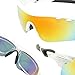 DUCO Polarized Sports Cycling Sunglasses for Men with 5 Interchangeable Lenses for Running Golf Fishing Hiking Baseball