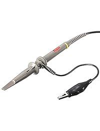 Sumnacon® P6100, paquete de dos sondas de clip de osciloscopio de alta sensibilidad 10:1 y 1:1 intercambiables de 100 MHz, 600 V de CC, con miniclip cocodrilo y cable de conexión a tierra para Rigol Atten Owon Siglent, HP Tektronix, RIO DSO, Hitachi, GwIn