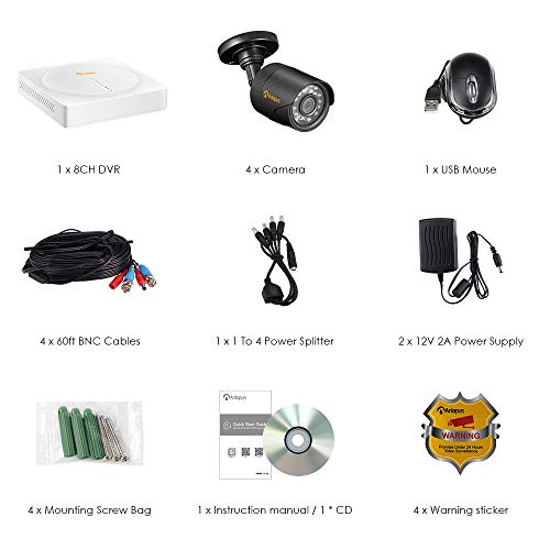 Anlapus 8-Channel HD-TVI 720P Surveillance DVR Recorder and (8) 1.0MP Outdoor Indoor Waterproof CCTV Dome Cameras with Motion Detection and Night Vision - Thumbnail 2