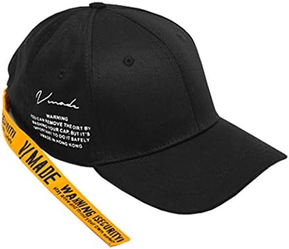 Colorblock Hip Hop Strapback Baseball Cap Adjustable Long Strap Outdoor Sunhat Snapback Hat Peaked Hat For Men Women (Black)