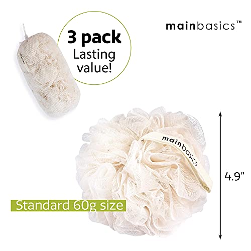MainBasics Seaweed Infused Bath Shower Loofah Sponge Pouf Body Wash