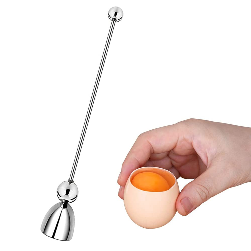 La Llareta Egg Shell Remover, Egg Opener, Stainless Steel Egg Cracker Topper, Eggshell Cutter, Stainless Steel Kitchen Tool, for Soft-Boiled Eggs and Egg Crackers