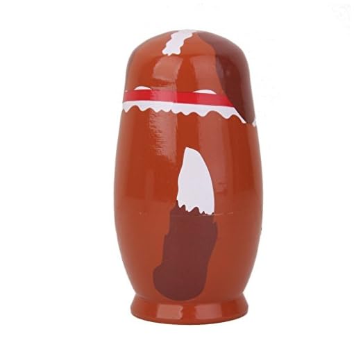 5pcs Cute and Funny Wooden Dog Stacking toys/Russian nesting dolls/Matryoshka gifts for kids(Multicolor) - Image 7