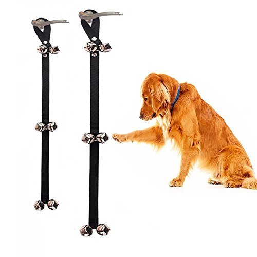 isYoung 2-Pack Loud Dog Doorbell for Housebreaking and Housetraining - Adjustable Door Bell Length for Small, Medium and Large Dogs