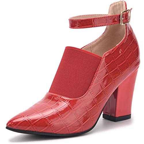 block heel pointed toe ankle strap