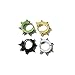 Hemlock Unisex Men Punk Ear Studs Cool Circle Hoop Stud (Black)